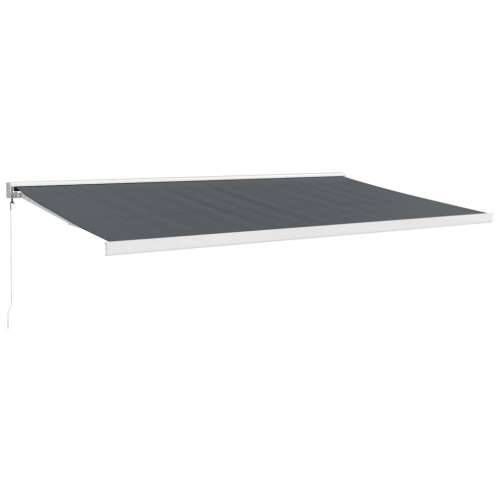 Tenda na uvlačenje antracit 5 x 3 m od tkanine i aluminija - Antracit (bijeli okvir) 5 x 3 m 1 Cijena