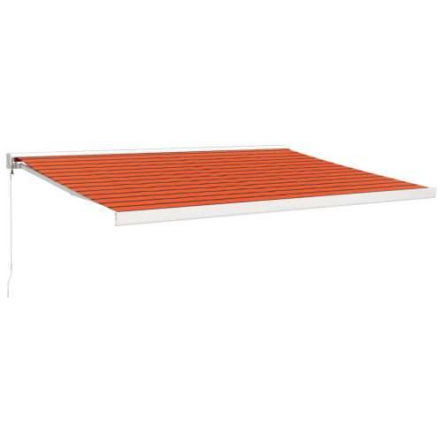 Tenda na uvlačenje narančasto-smeđa 4,5x3 m tkanina i aluminij - Narančasta i smeđa (bijeli okvir) 4.5 x 3 m 1 Cijena