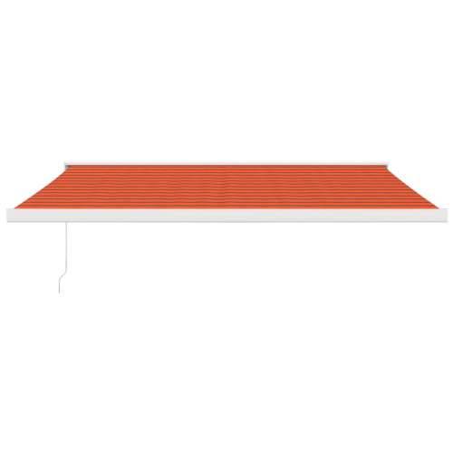 Tenda na uvlačenje narančasto-smeđa 4,5x3 m tkanina i aluminij - Narančasta i smeđa (bijeli okvir) 4.5 x 3 m 1 Cijena