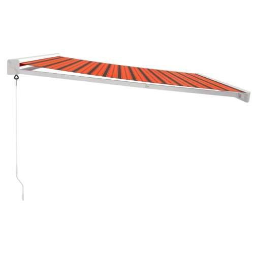 Tenda na uvlačenje narančasto-smeđa 4,5x3 m tkanina i aluminij - Narančasta i smeđa (bijeli okvir) 4.5 x 3 m 1 Cijena
