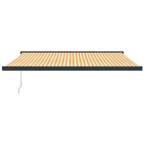 Tenda na uvlačenje žuto-bijela 4,5x3 m od tkanine i aluminija - Žuta i bijela (crni okvir) 4.5 x 3 m 1 Cijena