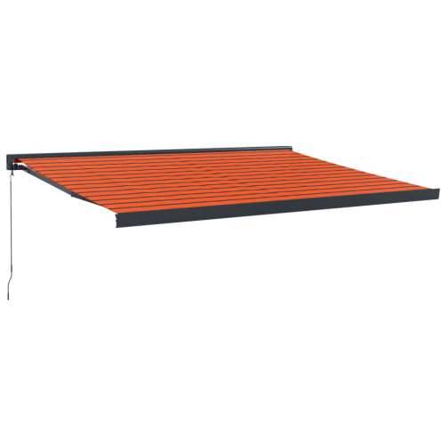 Tenda na uvlačenje narančasto-smeđa 4 x 3 m tkanina i aluminij Cijena
