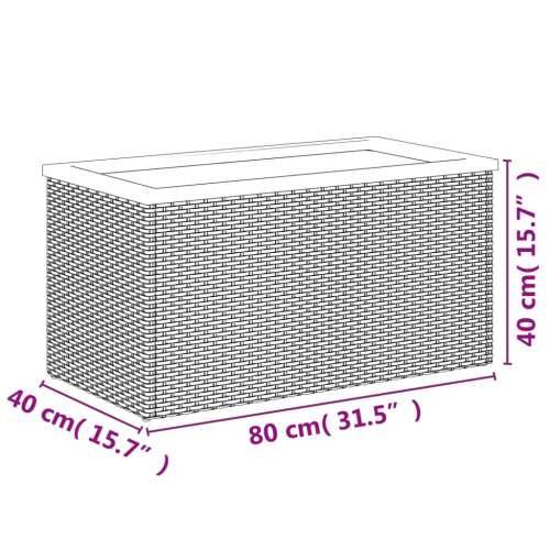 Sadilica crna 80 x 40 x 40 cm od poliratana - 80 x 40 x 40 cm 1 Cijena