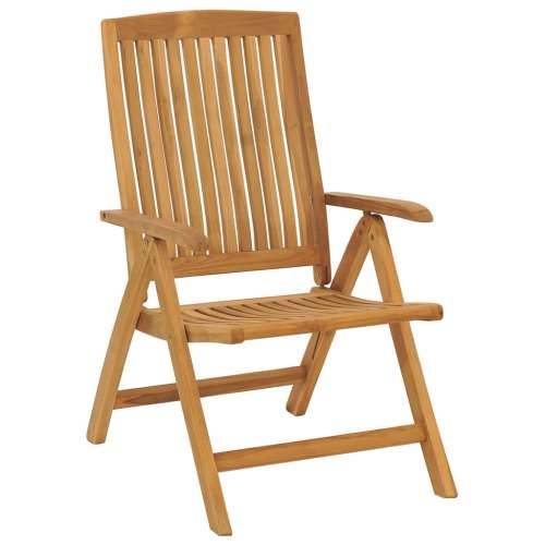 Nagibne vrtne stolice s jastucima 6 kom od masivne tikovine - Siva 120 x 50 x 3 cm 6 Cijena