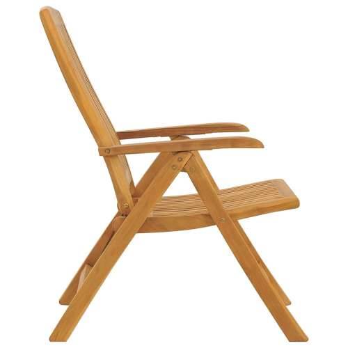 Nagibne vrtne stolice s jastucima 6 kom od masivne tikovine - Siva 120 x 50 x 3 cm 6 Cijena