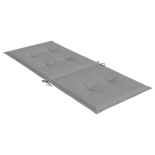 Nagibne vrtne stolice s jastucima 6 kom od masivne tikovine - Siva 120 x 50 x 3 cm 6 Cijena