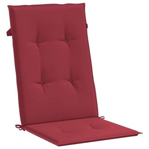 Nagibne vrtne stolice s jastucima 6 kom od masivne tikovine - boja crnog vina 120 x 50 x 3 cm 6 Cijena