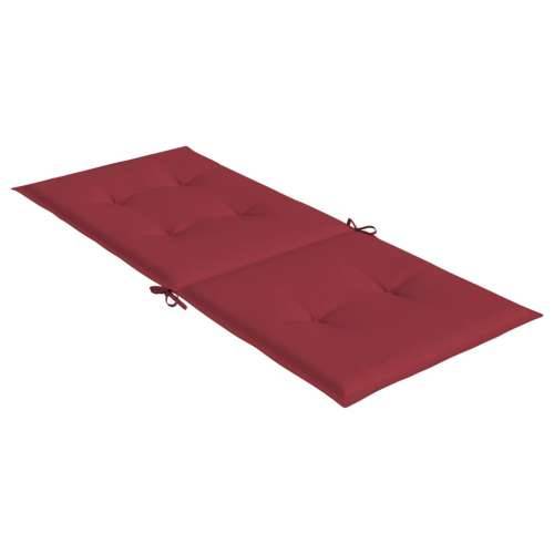 Nagibne vrtne stolice s jastucima 6 kom od masivne tikovine - boja crnog vina 120 x 50 x 3 cm 6 Cijena
