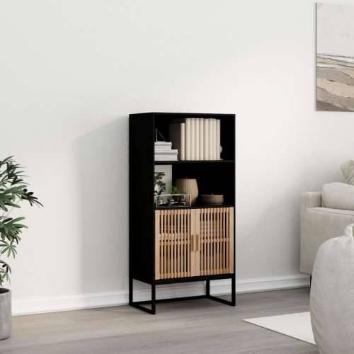 Visoka komoda crna 60 x 35 x 125 cm od konstruiranog drva - Crna 1 Cijena