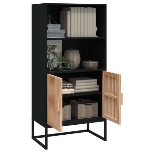 Visoka komoda crna 60 x 35 x 125 cm od konstruiranog drva - Crna 1 Cijena