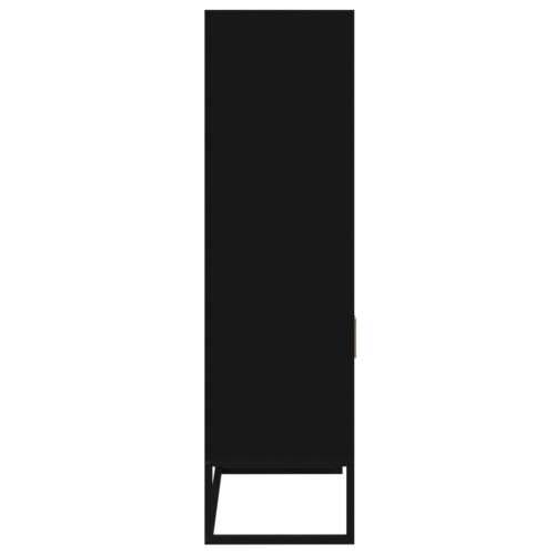 Visoka komoda crna 60 x 35 x 125 cm od konstruiranog drva - Crna 1 Cijena