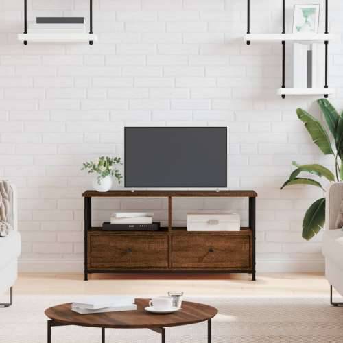 TV ormarić boja smeđeg hrasta 90 x 33 x 45 cm od drva i željeza - Smeđi hrast 1 90 cm Cijena