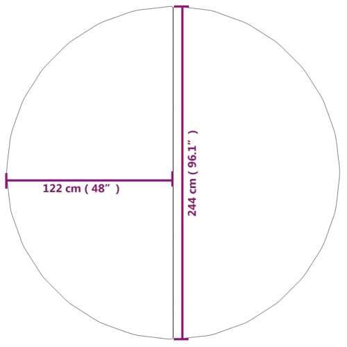 Platno za tlo ispod bazena svjetlosivo Ø 244 cm poliesterska - Ø 244 cm (1 mm) 1 Cijena