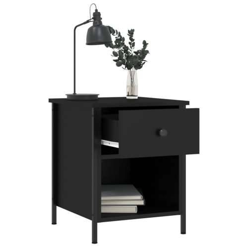 Noćni ormarići 2 kom crni 40 x 42 x 50 cm od konstruiranog drva - Crna 2 Cijena