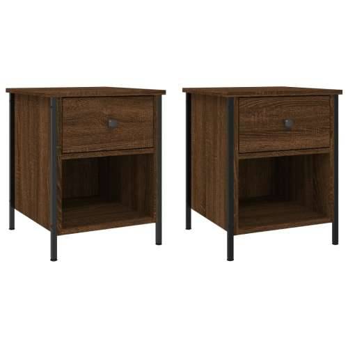 Noćni ormarići 2 kom boja hrasta 40x42x50 cm konstruirano drvo - Smeđi hrast 2 Cijena