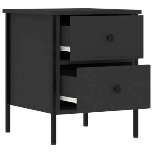 Noćni ormarići 2 kom crni 40 x 42 x 50 cm od konstruiranog drva - Crna 2 Cijena