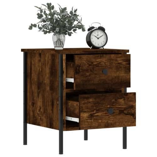 Noćni ormarići 2 kom boja hrasta 40x42x50 cm konstruirano drvo - Dimljeni hrast 2 Cijena