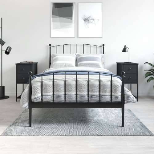 Noćni ormarići 2 kom crni 32 x 42 x 70 cm konstruirano drvo - Crna 2 Cijena