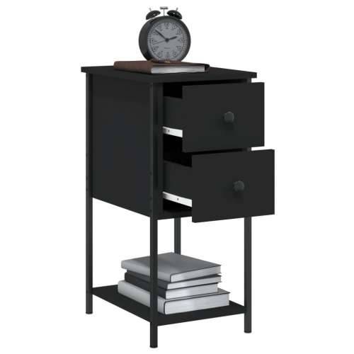 Noćni ormarići 2 kom crni 32 x 42 x 70 cm konstruirano drvo - Crna 2 Cijena