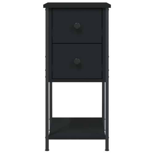 Noćni ormarići 2 kom crni 32 x 42 x 70 cm konstruirano drvo - Crna 2 Cijena