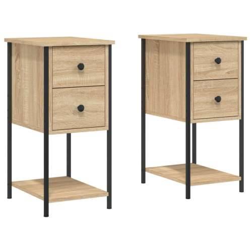 Noćni ormarići 2 kom boja hrasta 32x42x70 cm konstruirano drvo - sonoma hrast 2 Cijena