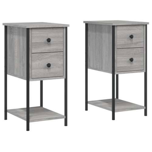 Noćni ormarići 2 kom boja hrasta 32x42x70 cm konstruirano drvo - Sivi hrast sonoma 2 Cijena