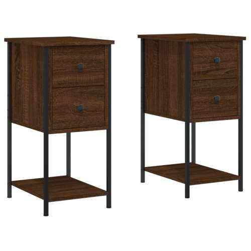 Noćni ormarići 2 kom boja hrasta 32x42x70 cm konstruirano drvo - Smeđi hrast 2 Cijena