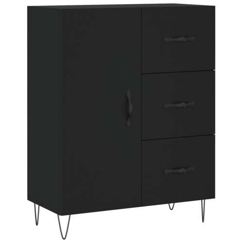 Komoda crna 69,5 x 34 x 90 cm od konstruiranog drva - Crna 1 Cijena