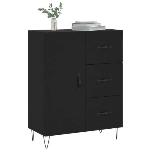 Komoda crna 69,5 x 34 x 90 cm od konstruiranog drva - Crna 1 Cijena