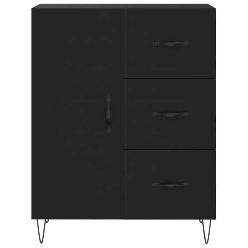 Komoda crna 69,5 x 34 x 90 cm od konstruiranog drva - Crna 1 Cijena