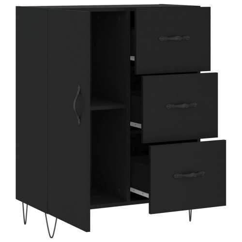 Komoda crna 69,5 x 34 x 90 cm od konstruiranog drva - Crna 1 Cijena