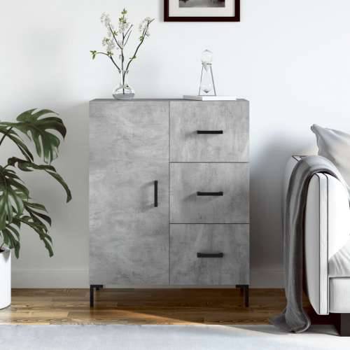 Komoda siva boja betona 69,5x34x90 cm od konstruiranog drva - Beton siva 1 Cijena