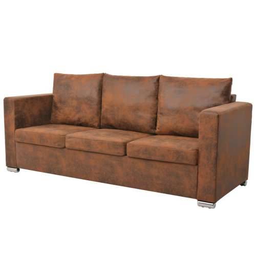 2-dijelni set sofa od umjetne brušene kože Cijena