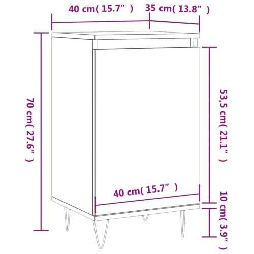 Komoda bijela 40 x 35 x 70 cm od konstruiranog drva - Bijela 1 Cijena