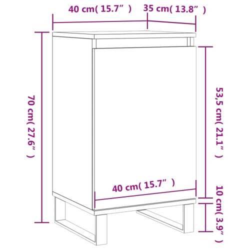 Komoda boja hrasta sonome 40 x 35 x 70 cm od konstruiranog drva - sonoma hrast 1 Cijena