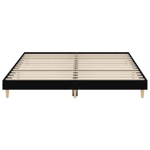 Okvir kreveta crni 120 x 200 cm od konstruiranog drva Cijena