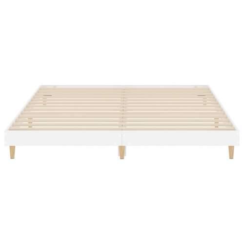 Okvir kreveta visoki sjaj bijeli 120x200 cm konstruirano drvo Cijena
