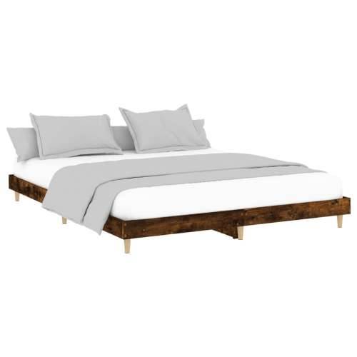 Okvir kreveta boja hrasta 120x200 cm od konstruiranog drva Cijena