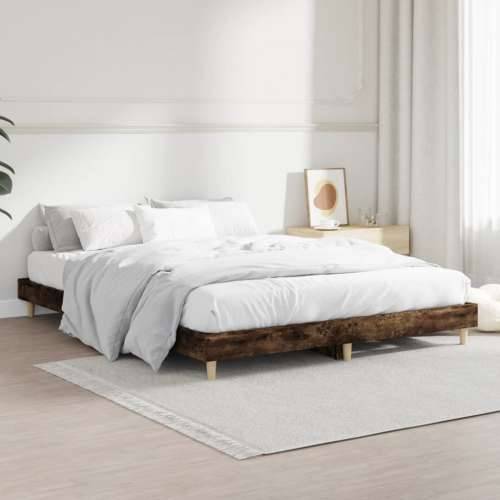 Okvir za krevet boja hrasta 135x190 cm konstruirano drvo Cijena
