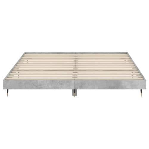 Okvir kreveta siva boja betona 120x200 cm od konstruiranog drva Cijena