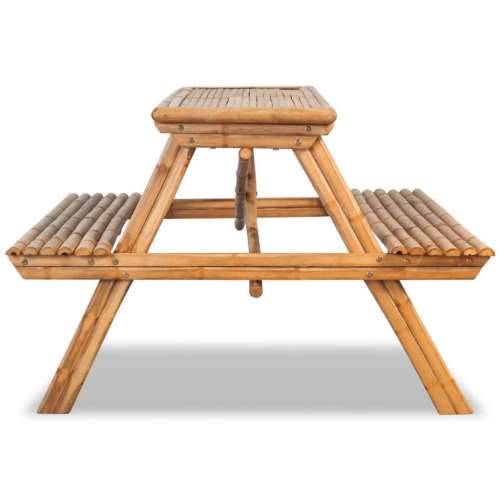 Stol za piknik od bambusa 120 x 120 x 78 cm Cijena