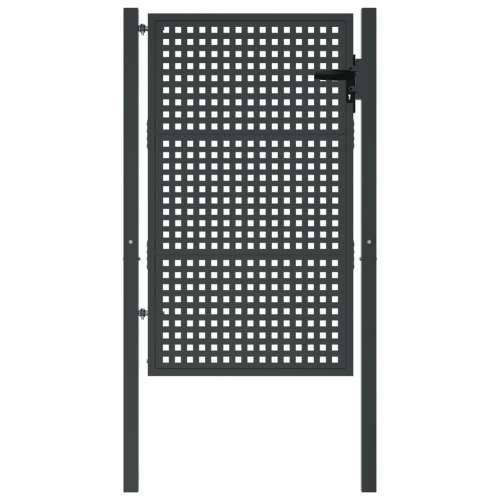 Vrtna vrata antracit 105 x 175 cm čelična - 105 x 175 cm Cijena