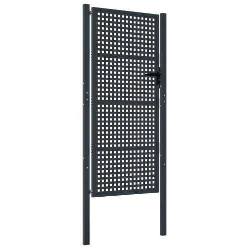 Vrtna vrata antracit 105 x 225 cm čelična - 105 x 225 cm Cijena