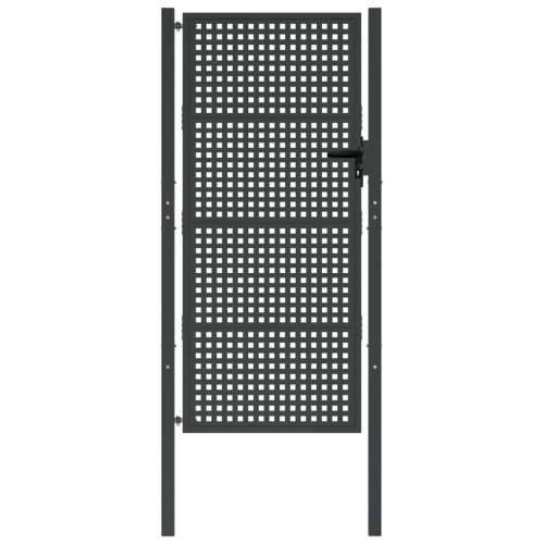 Vrtna vrata antracit 105 x 225 cm čelična - 105 x 225 cm Cijena