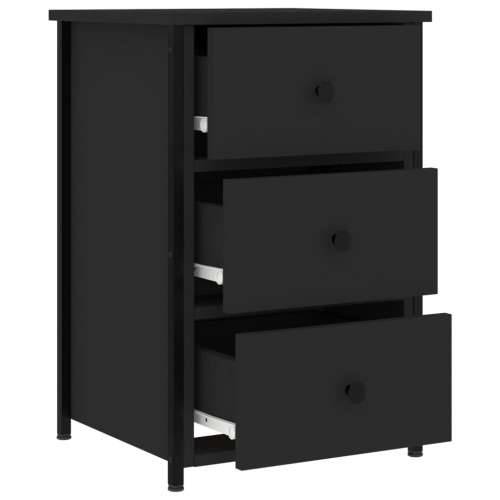 Noćni ormarići 2 kom crni 40 x 36 x 60 cm od konstruiranog drva - Crna 2 Cijena
