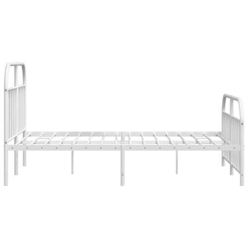 Metalni okvir kreveta uzglavlje i podnožje bijeli 180x200 cm - Bijela 180 x 200 cm s uzglavljem i podnožjem Cijena
