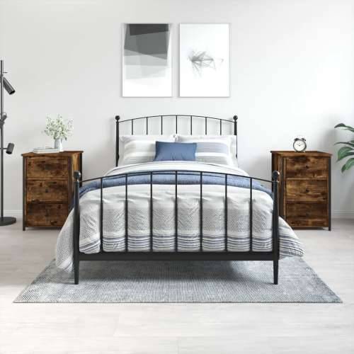 Noćni ormarići 2 kom boja hrasta 40x36x60 cm konstruirano drvo - Dimljeni hrast 2 Cijena