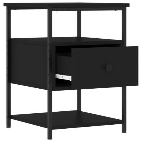 Noćni ormarići 2 kom crni 40 x 42 x 56 cm od konstruiranog drva - Crna 2 Cijena