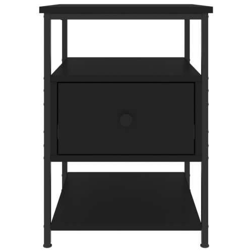 Noćni ormarići 2 kom crni 40 x 42 x 56 cm od konstruiranog drva - Crna 2 Cijena