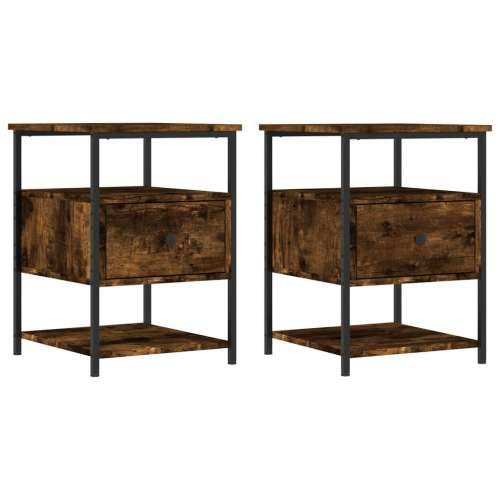 Noćni ormarići 2 kom boja hrasta 40x42x56 cm konstruirano drvo - Dimljeni hrast 2 Cijena